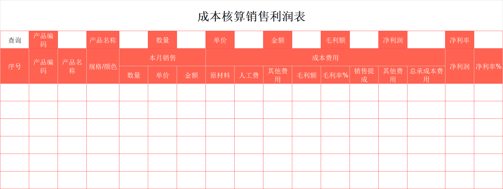 2026销售利润分析表Excel模板,成本核算利润统计一键生成-趣帮office教程网