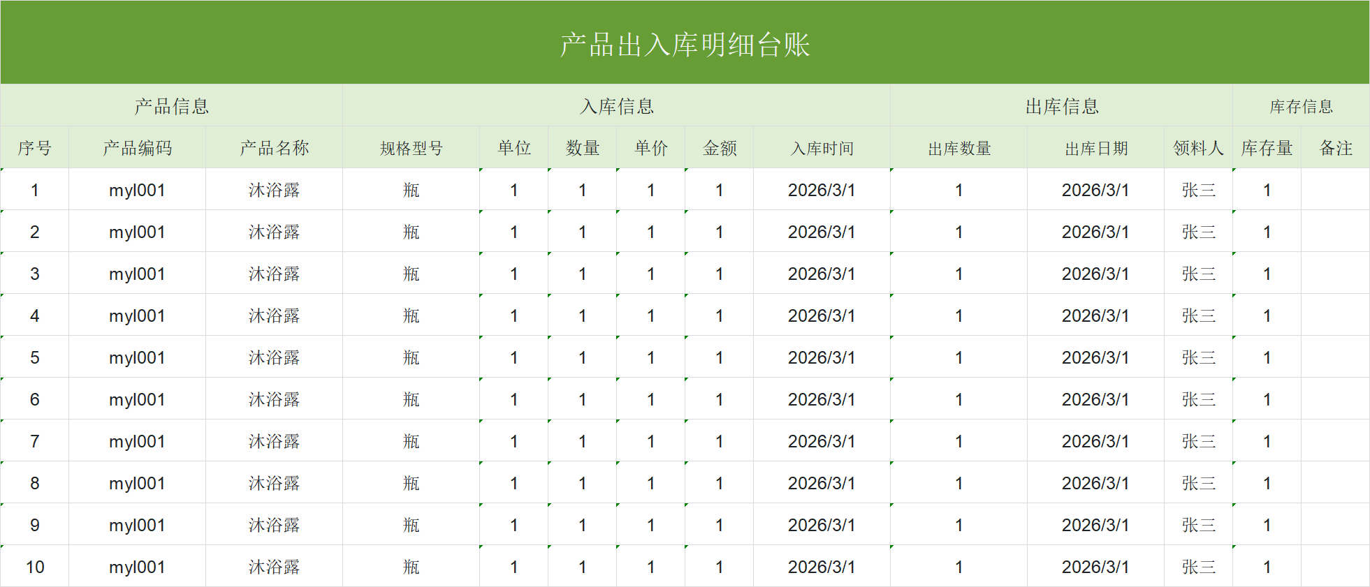 2026最新Excel出入库模板（含出库单），可直接套用！库存管理更高效-趣帮office教程网