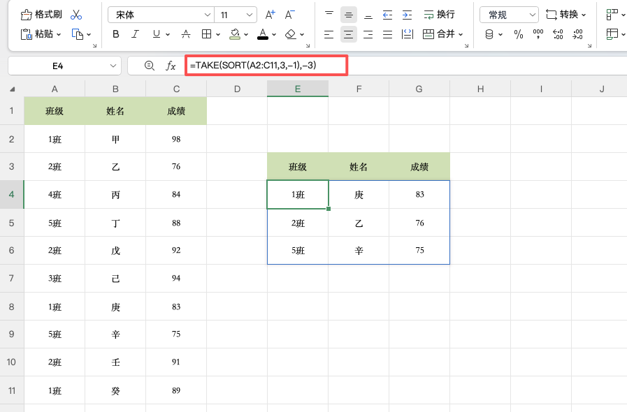 Excel办公必学：提取前几名数据的高效方法-趣帮office教程网