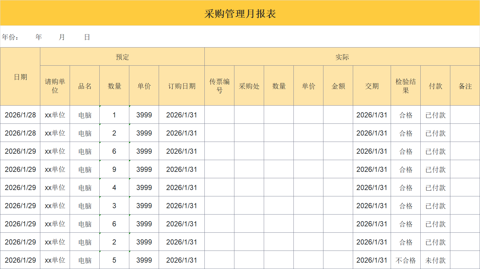 2026最新办公用品采购Excel模板，库存一目了然，行政财务必备！-趣帮office教程网