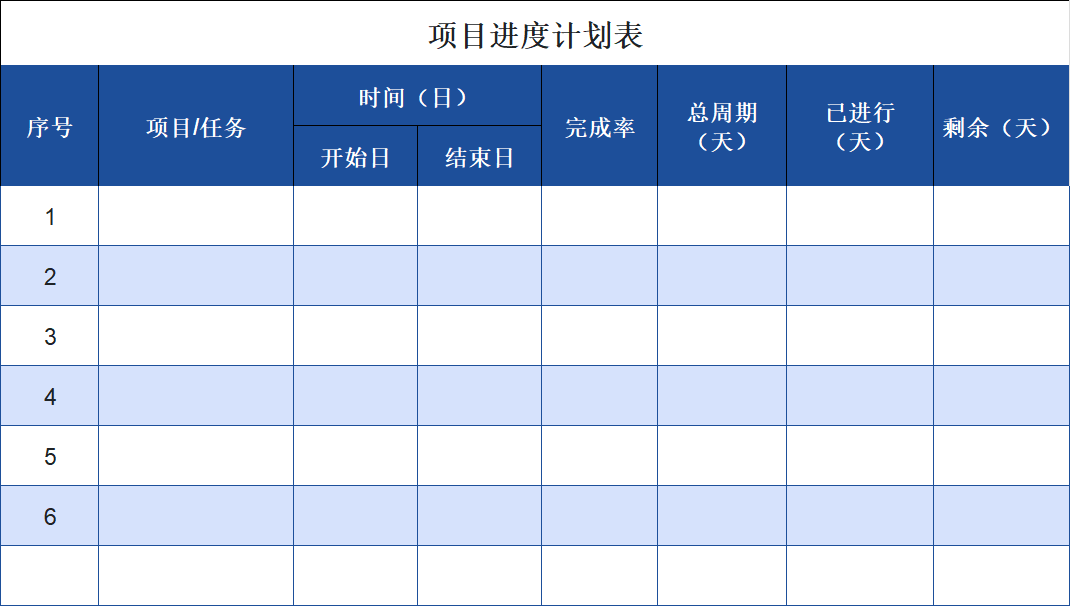 2026项目计划表模板，工作学习计划两不误，高效完成项目规划-趣帮office教程网
