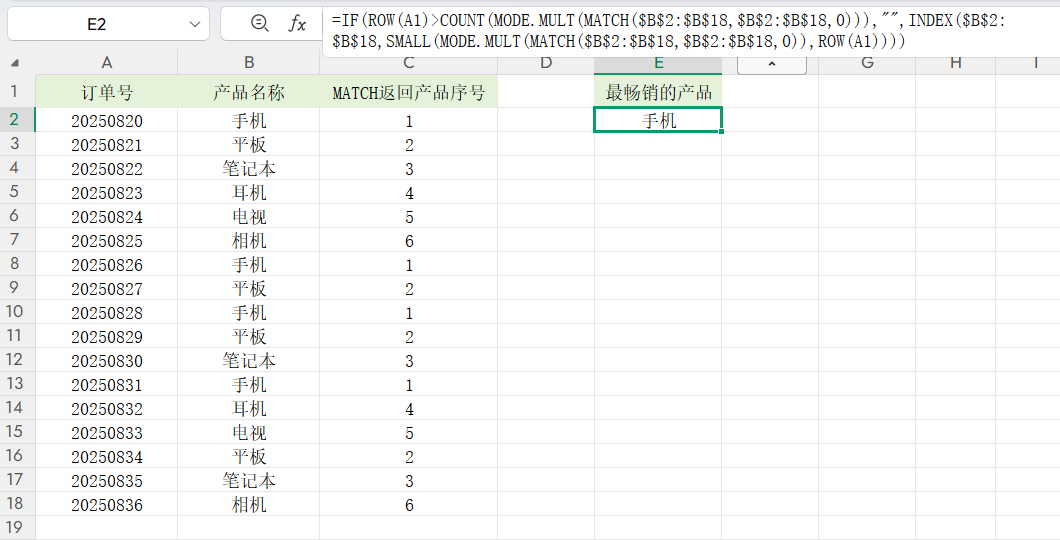 WPS众数函数怎么用？MODE和MODE.MULT函数的区别，统计出现次数最多的数据-趣帮office教程网