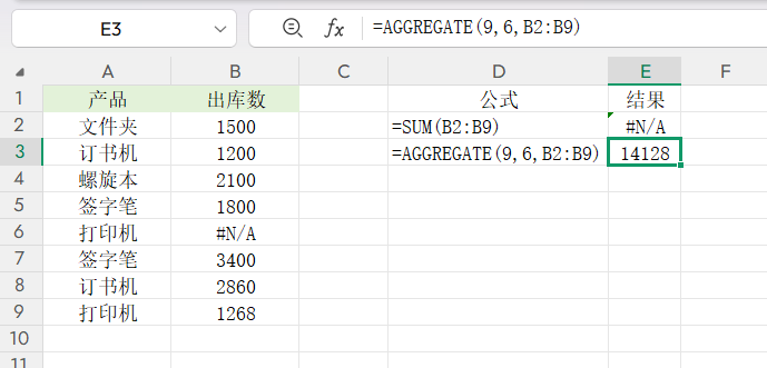 Excel聚合函数Aggregate是使用教程，轻松忽略错误值求和计算平均-趣帮office教程网