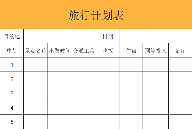 2026假期旅行计划表模板!含记账、路线安排,清晰高效的做好攻略-趣帮office教程网