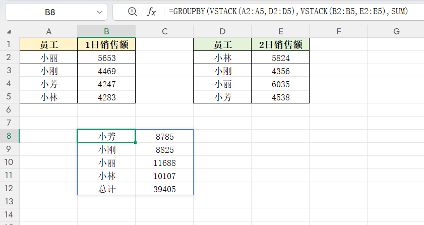 告别手动拼表：VSTACK函数让多表汇总一键刷新-趣帮office教程网