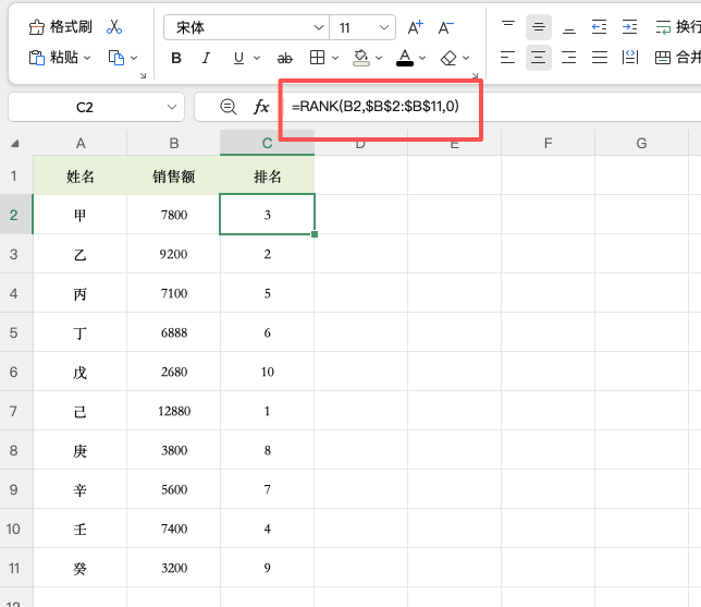 rank函数怎么用?Excel排名公式详解(含RANK.EQ和RANK.AVG)-趣帮office教程网