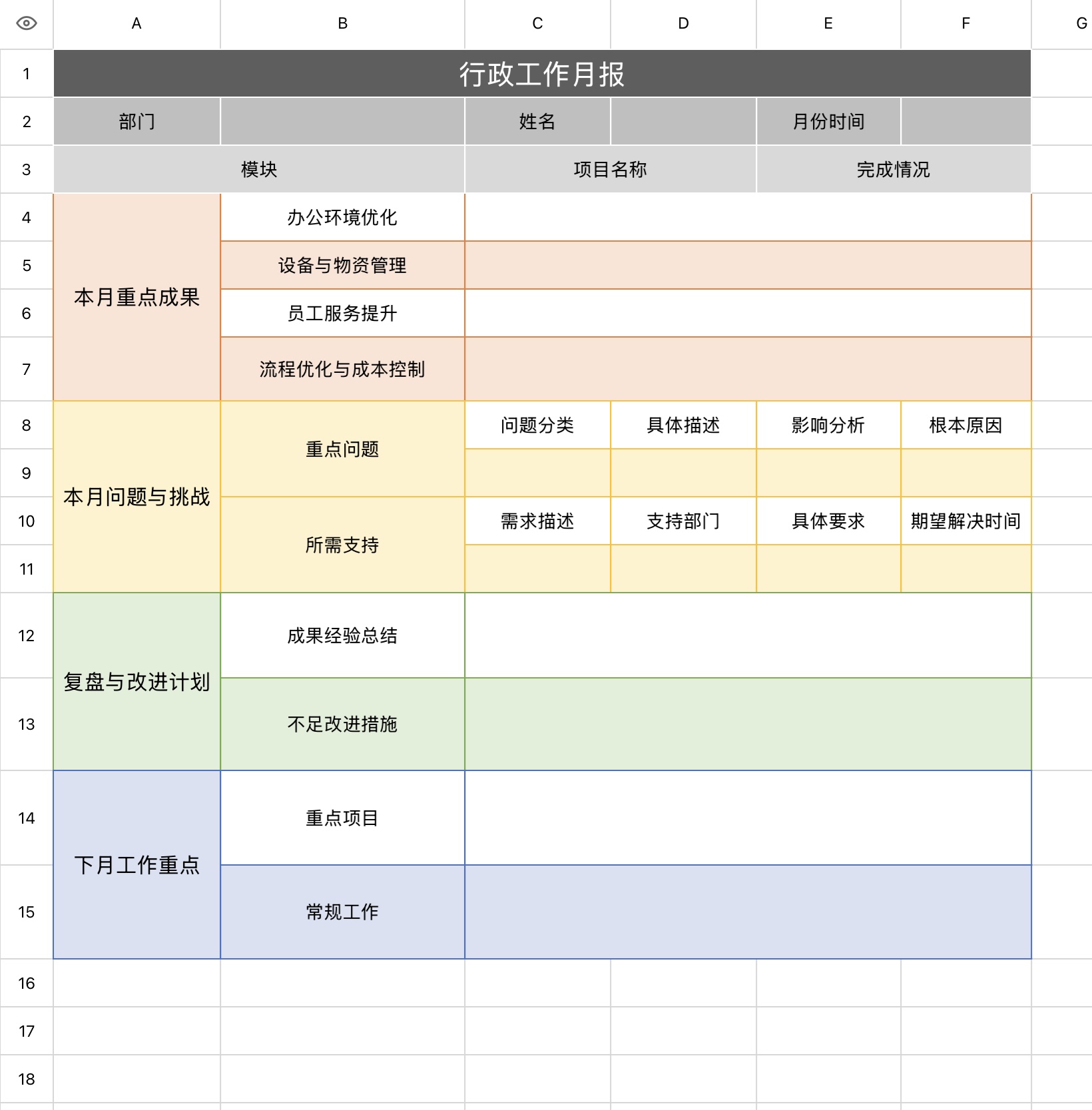 行政与财务人员必备excel月报模版，提高办公效率-趣帮office教程网